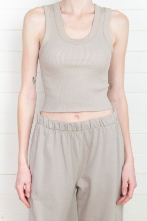 Beige Brandy Melville Connor Tank Tops | USA 67891-IYOH