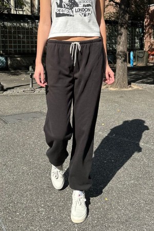 Black Brandy Melville Rosa Tie Sweatpants | USA 50924-ISMX