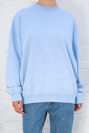 Blue Brandy Melville Erica Oversized Sweatshirts | USA 02564-YKFH