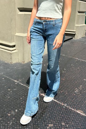 Blue Brandy Melville Wheatley Jeans | USA 93480-EJSL