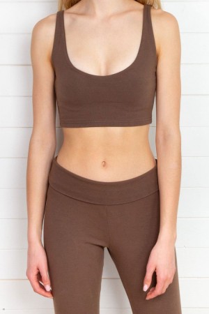 Brown Brandy Melville Lydia Tank Tops | USA 45610-NRCJ