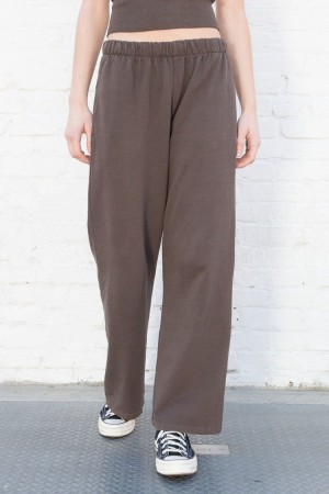 Dark Brown Brandy Melville Anastasia Sweatpants | USA 08254-QDHM