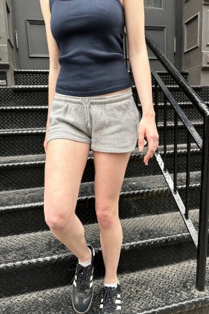 Grey Brandy Melville Summer Thermal Shorts | USA 96218-BDJN