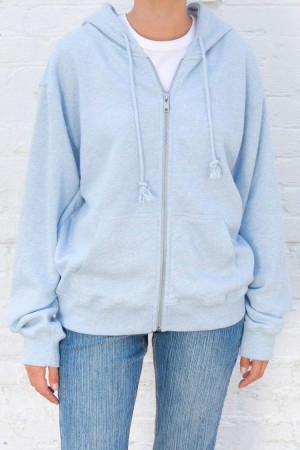 Light Blue Brandy Melville Christy Hoodie | USA 05832-VXNU