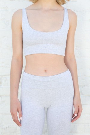 Light Grey Brandy Melville Lydia Tank Tops | USA 58634-LMOI