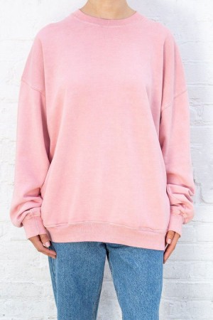 Pink Brandy Melville Erica Oversized Sweatshirts | USA 21956-JAFP