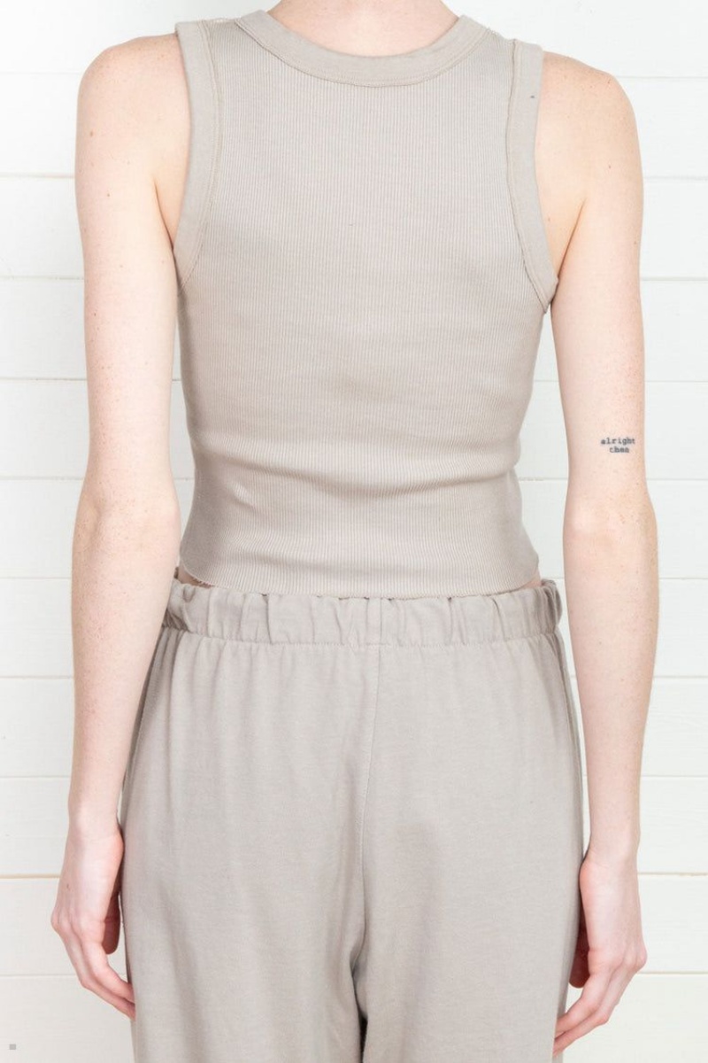 Beige Brandy Melville Connor Tank Tops | USA 67891-IYOH