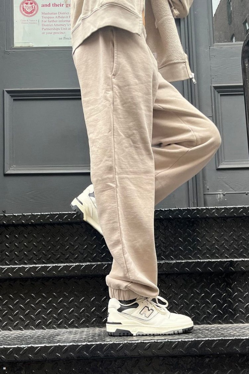 Beige Brandy Melville Rosa Sweatpants | USA 47821-HDQP