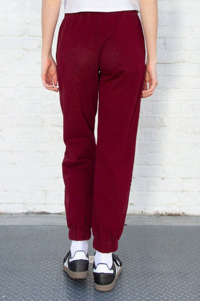 Burgundy Brandy Melville Rosa Sweatpants | USA 91548-GPNW