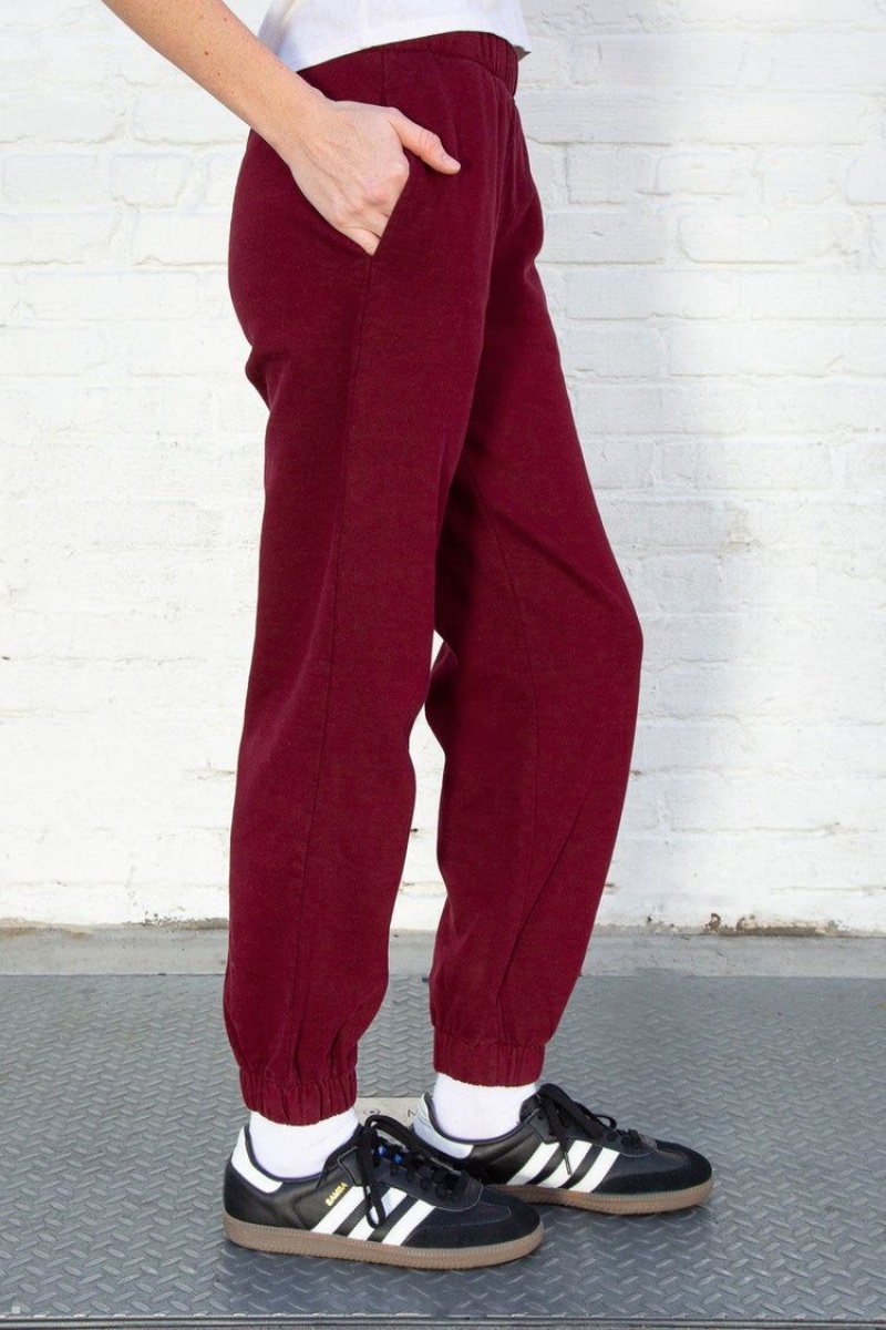 Burgundy Brandy Melville Rosa Sweatpants | USA 91548-GPNW