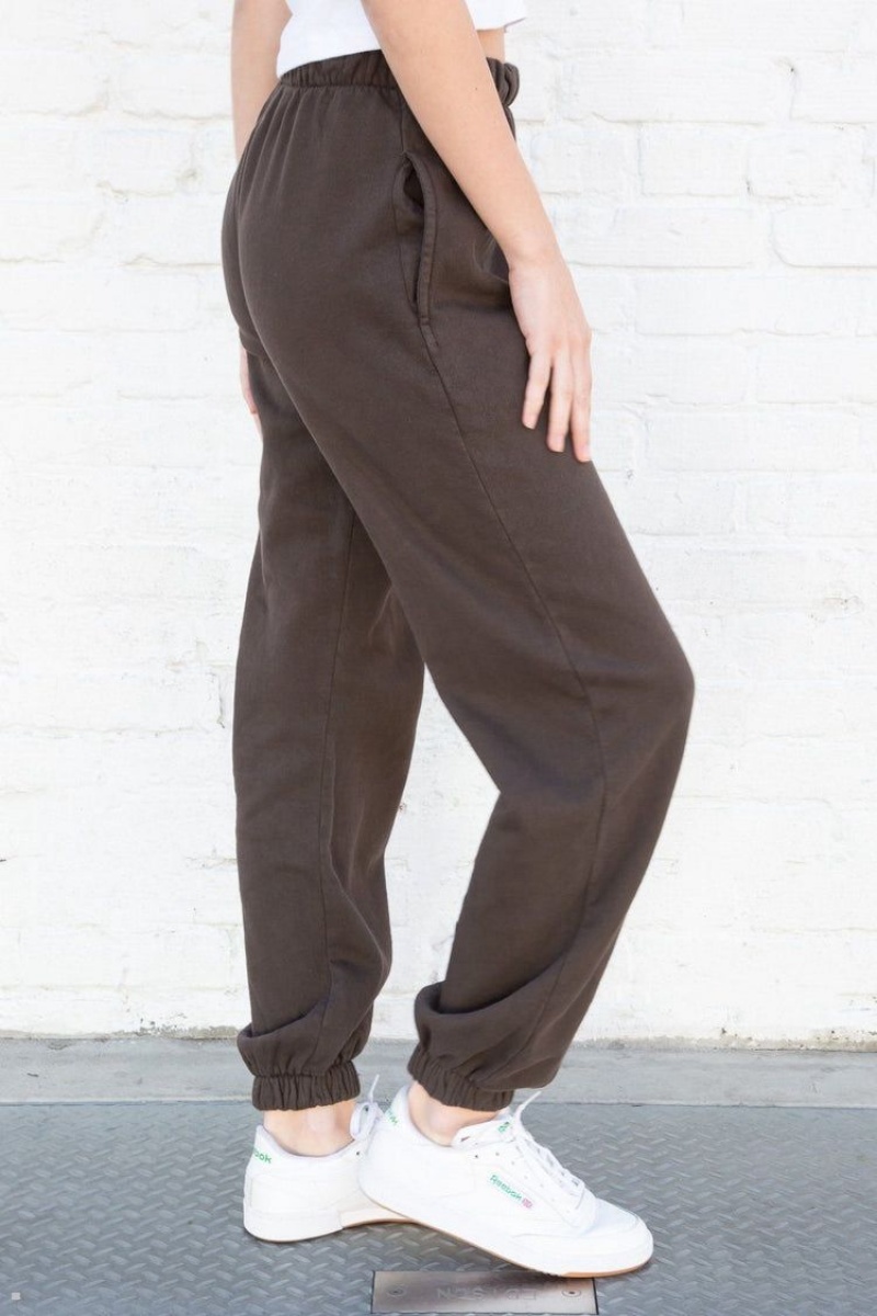 Dark Brown Brandy Melville Rosa Sweatpants | USA 97513-WSPV