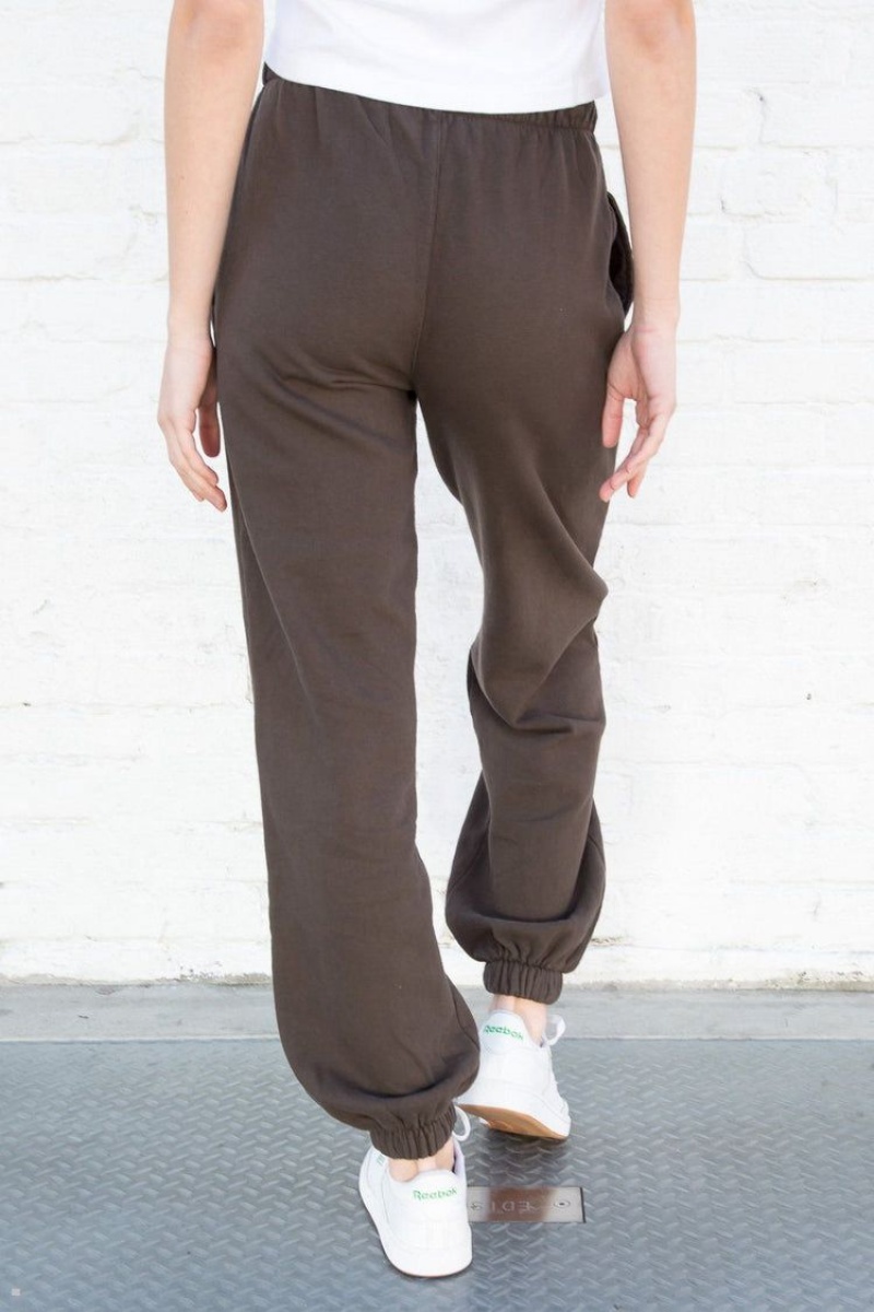 Dark Brown Brandy Melville Rosa Sweatpants | USA 97513-WSPV