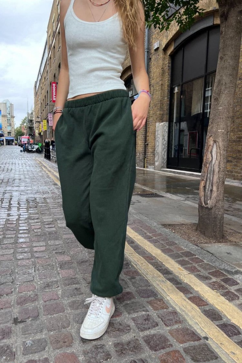 Dark Green Brandy Melville Rosa Sweatpants | USA 28634-PFKS