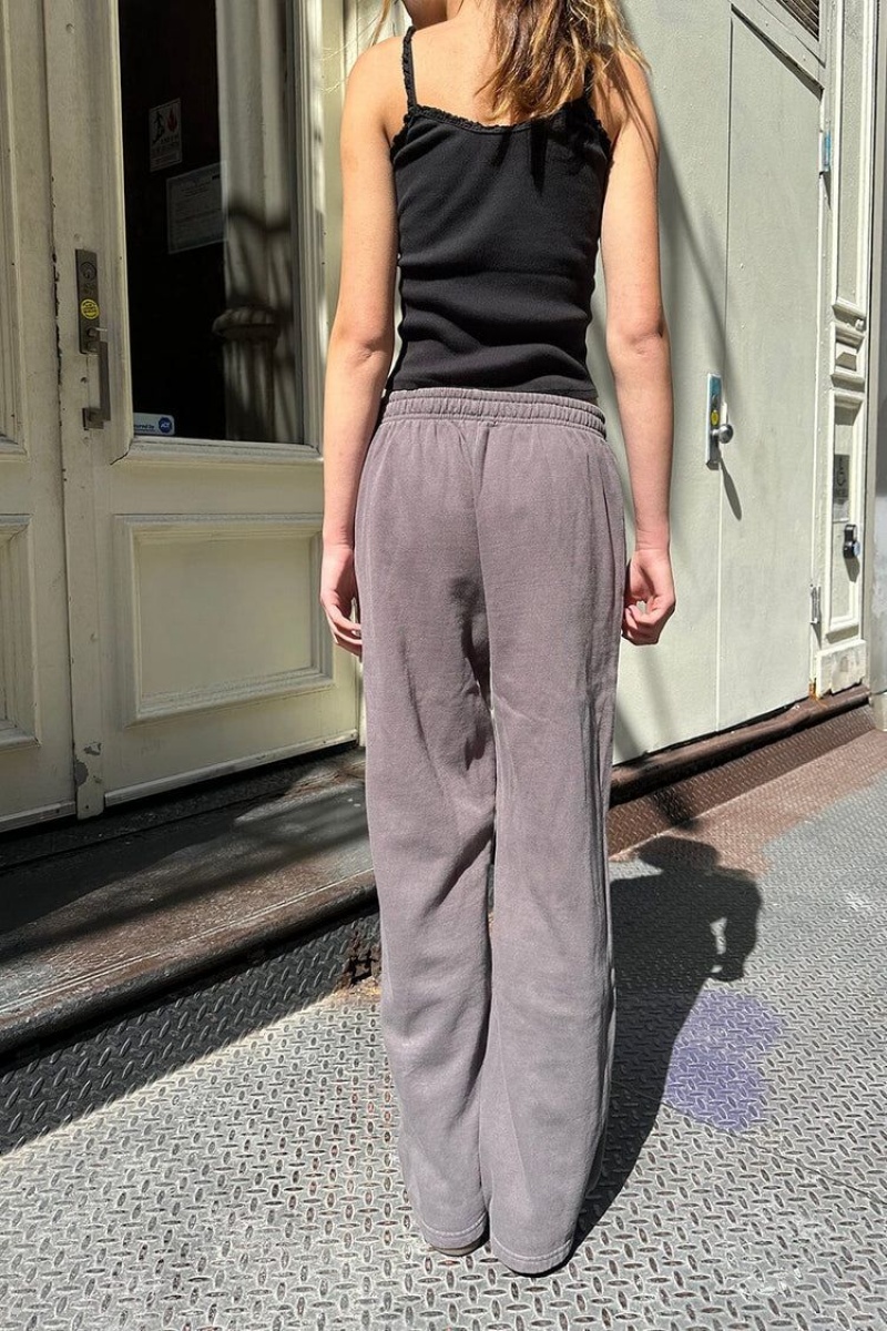 Dark Grey Brandy Melville Anastasia Tie Sweatpants | USA 21493-CDNJ