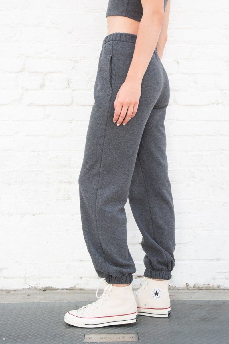 Dark Grey Brandy Melville Rosa Sweatpants | USA 81629-KXUV