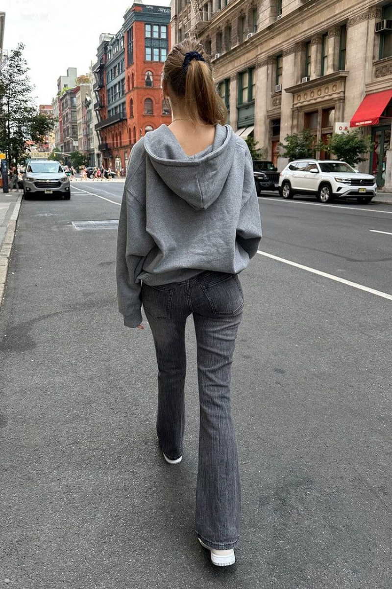 Grey Brandy Melville Christy Hoodie | USA 81972-GQTO