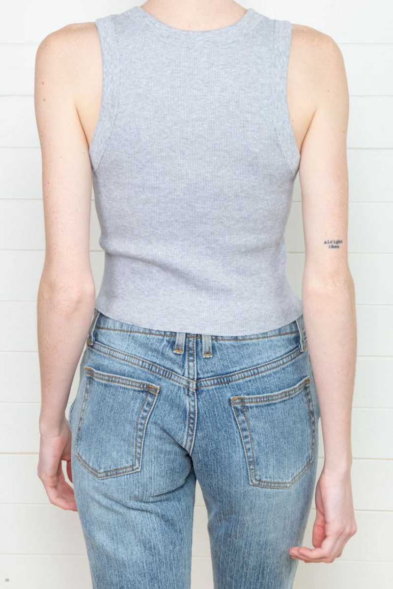 Grey Brandy Melville Connor Tank Tops | USA 53789-SFAI