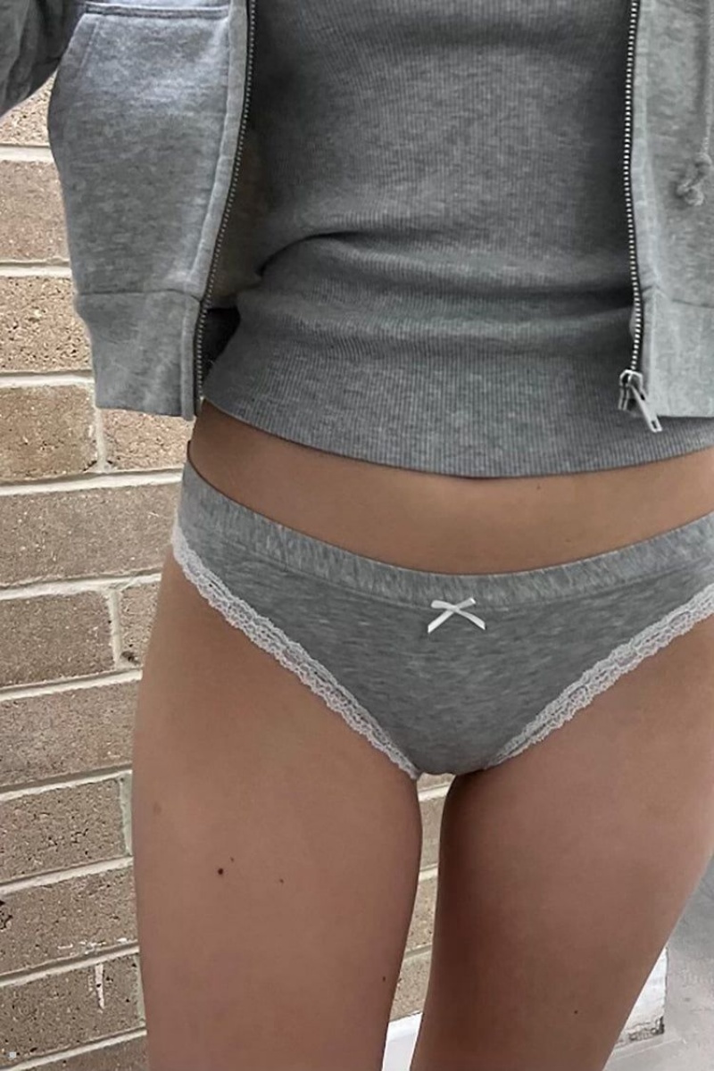 Grey Brandy Melville Cotton Underwear | USA 30269-JMQL