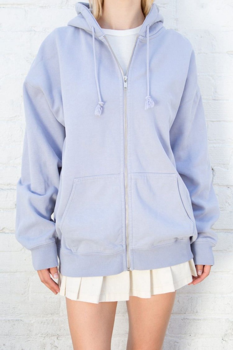 Light Blue Brandy Melville Christy Hoodie | USA 53406-KNUB