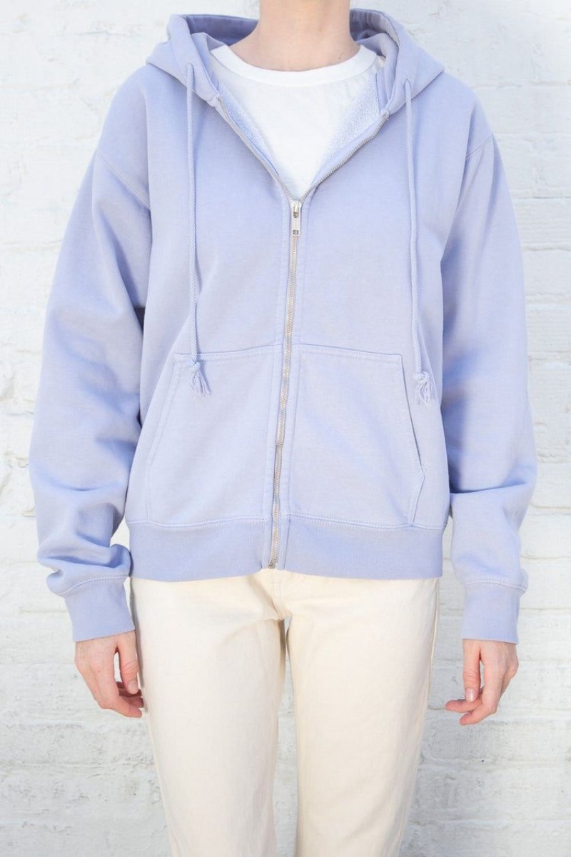 Light Blue Brandy Melville Christy Hoodie | USA 53406-KNUB