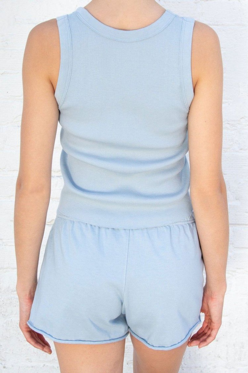 Light Blue Brandy Melville Connor Tank Tops | USA 94820-LAIW