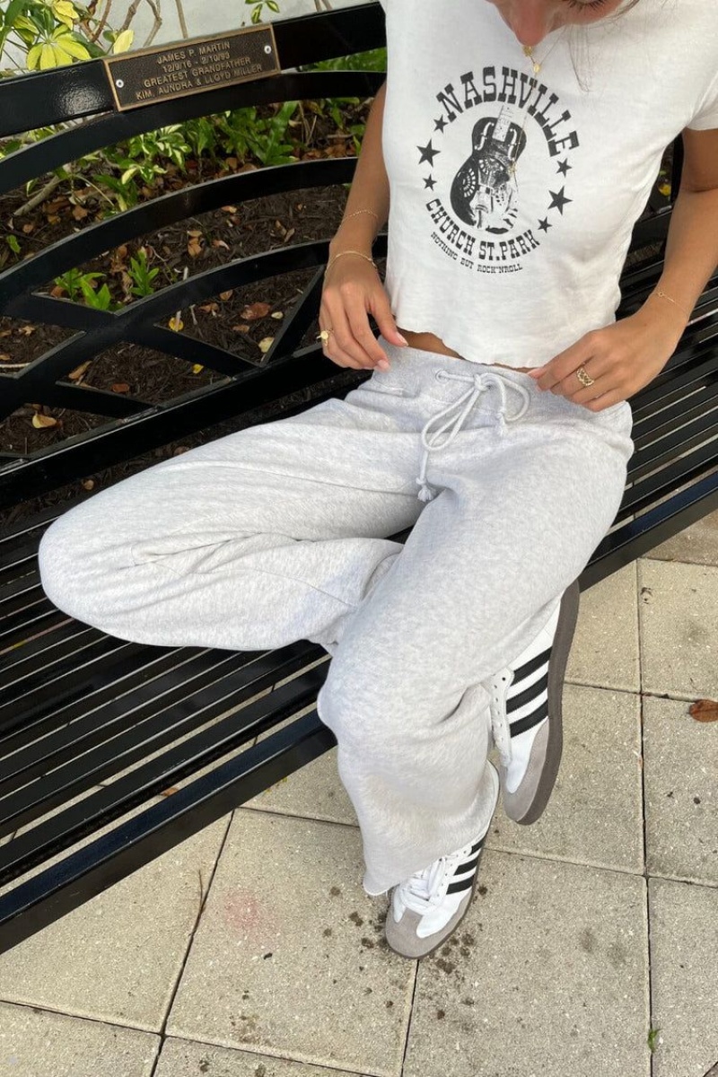 Light Grey Brandy Melville Rainey Sweatpants | USA 54891-OTMW