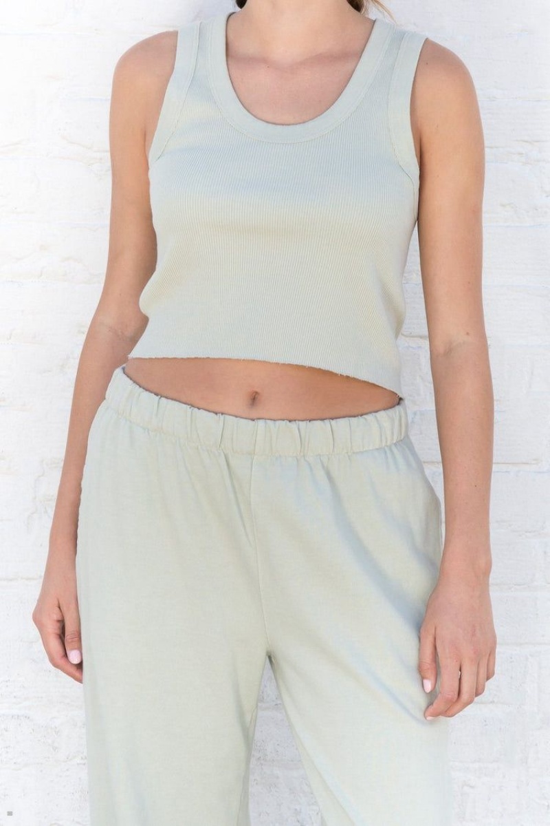 Mint Brandy Melville Connor Tank Tops | USA 34580-SOAR