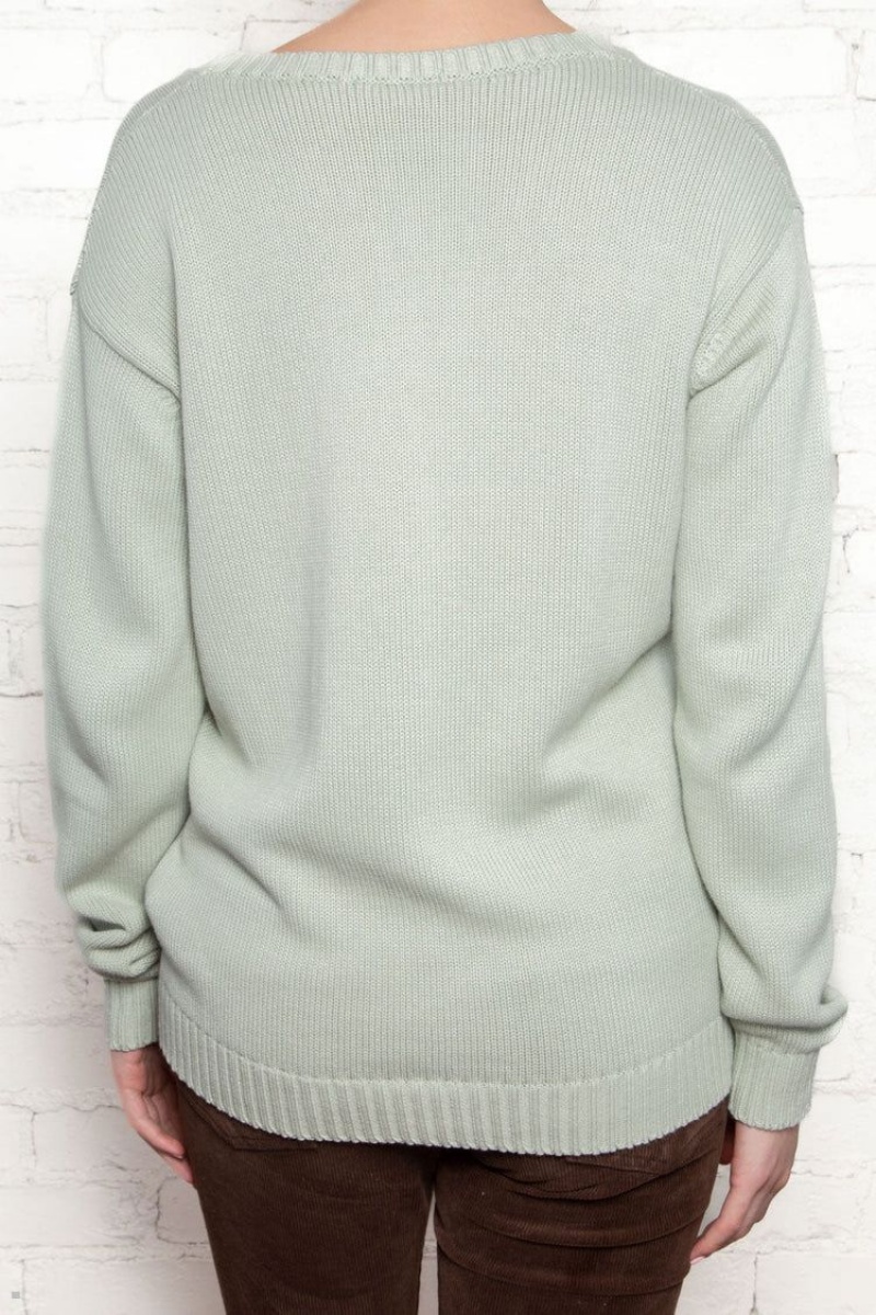 Mint Brandy Melville Coraline Cotton Sweaters | USA 61594-DBMV