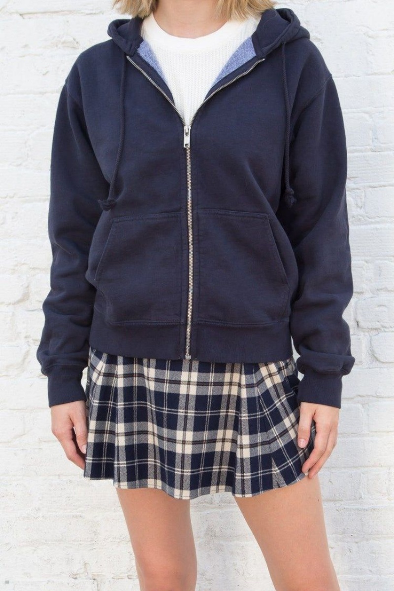 Navy Brandy Melville Christy Hoodie | USA 45739-OEIX