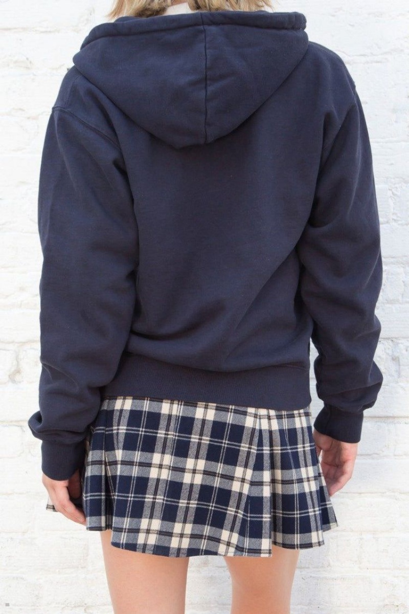 Navy Brandy Melville Christy Hoodie | USA 45739-OEIX