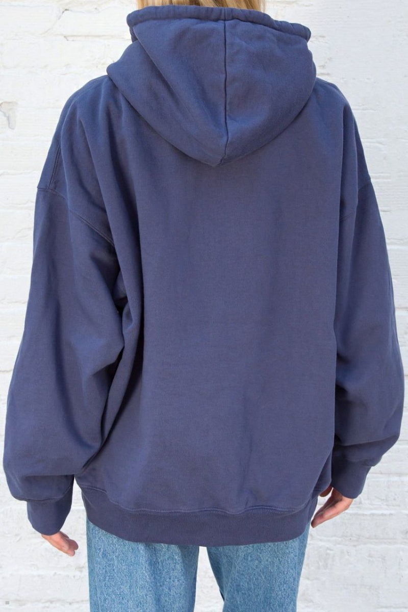 Navy Brandy Melville Christy Hoodie | USA 50843-WQPA