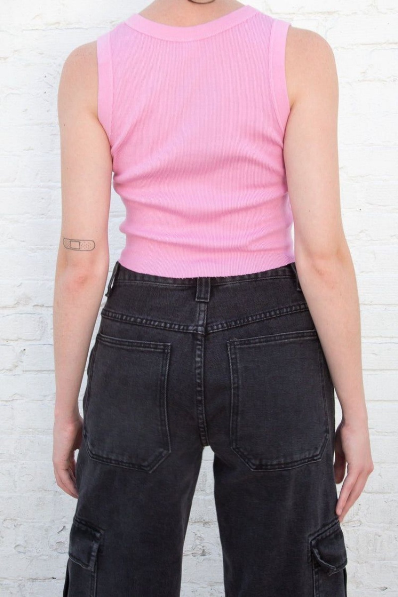 Pink Brandy Melville Connor Tank Tops | USA 47319-GZMI