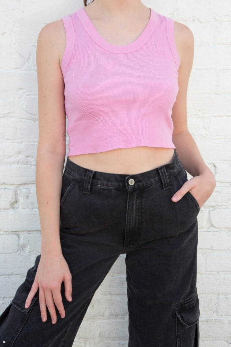 Pink Brandy Melville Connor Tank Tops | USA 47319-GZMI