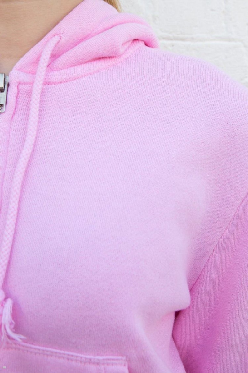 Pink Brandy Melville Crystal Hoodie | USA 80635-ZNID