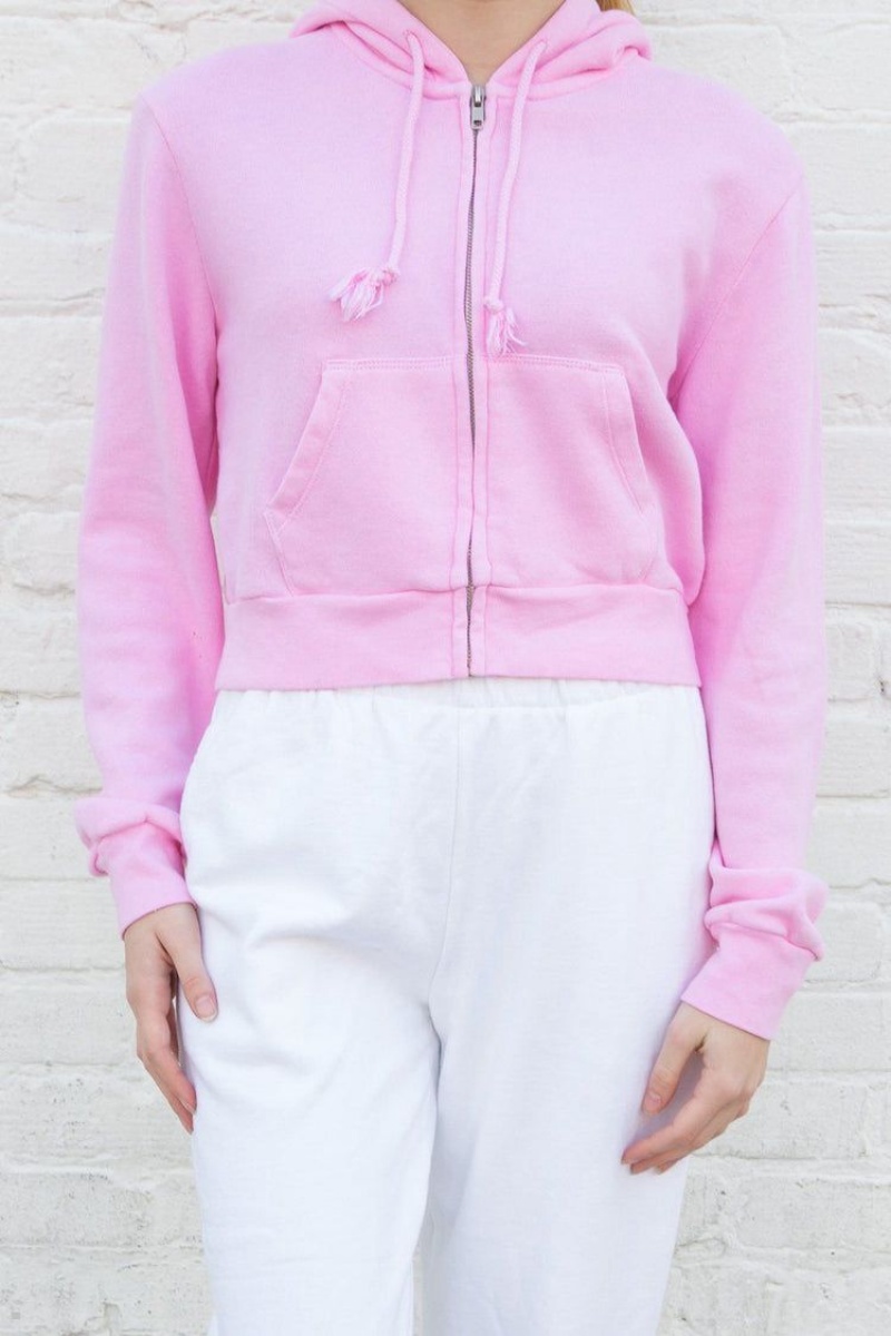 Pink Brandy Melville Crystal Hoodie | USA 80635-ZNID