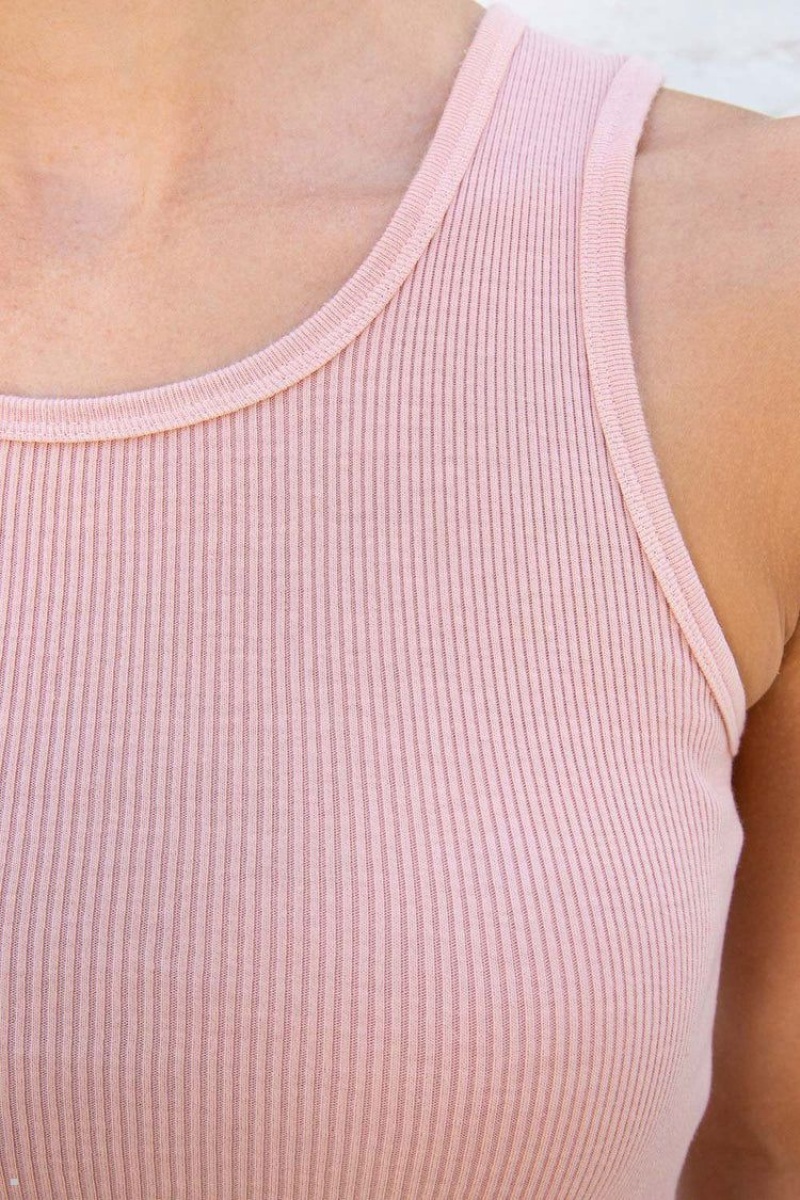 Pink Brandy Melville Natasha Tank Tops | USA 70582-OQVR