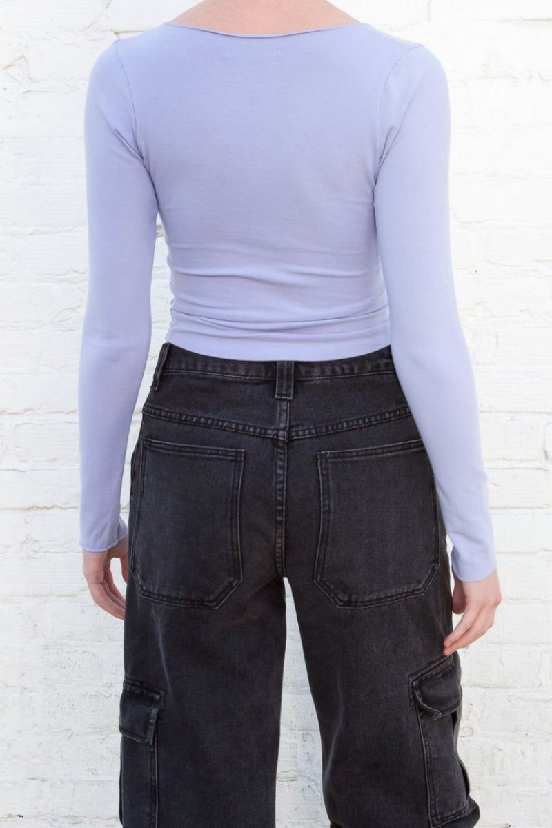 Purple Brandy Melville Charlize Tops | USA 54827-CSJO