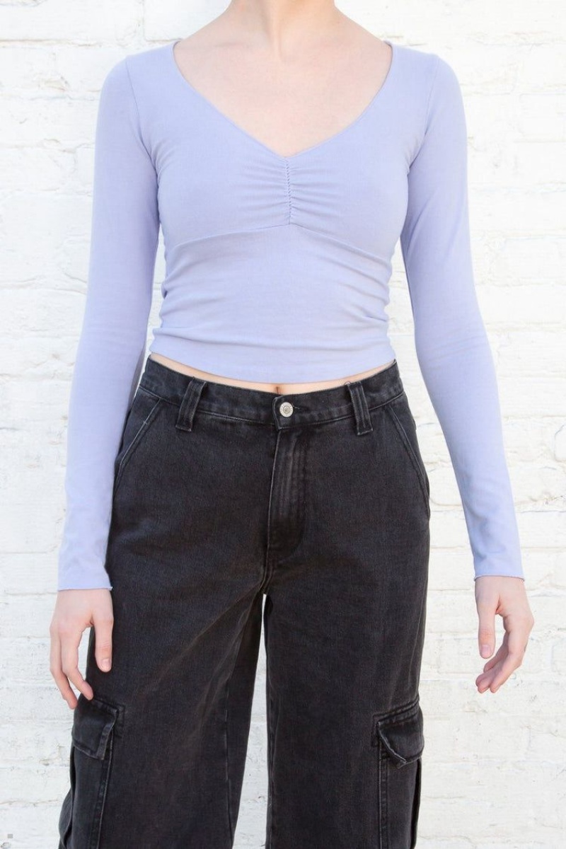 Purple Brandy Melville Charlize Tops | USA 54827-CSJO