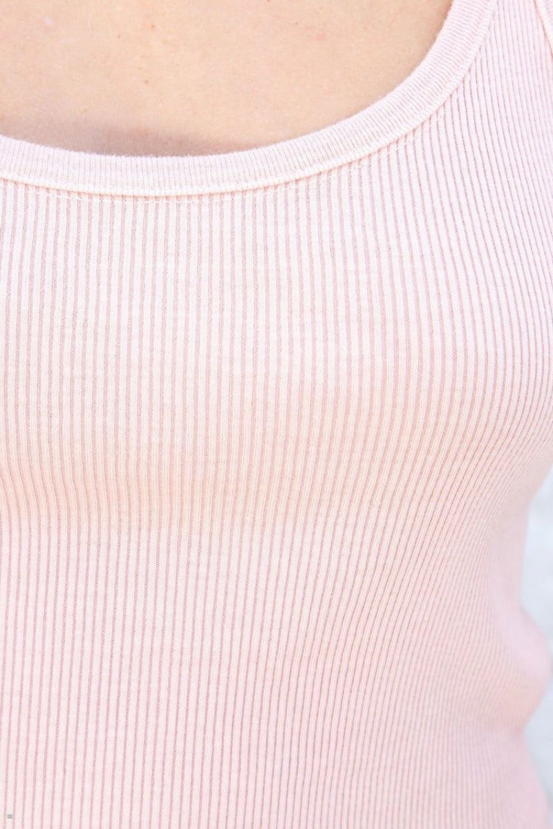 Rose Brandy Melville Beyonca Crop Tank Tops | USA 19453-CXPI