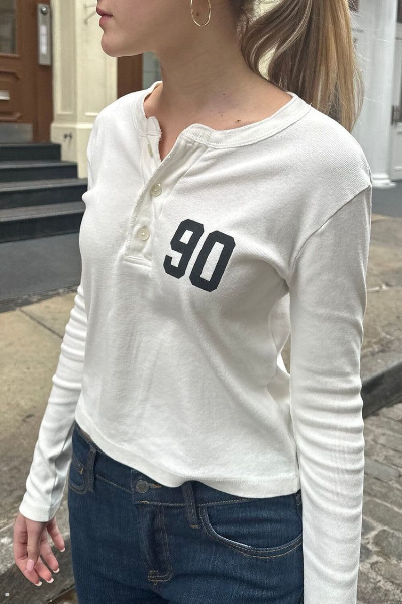 White Brandy Melville Charlie 90 Tops | USA 59406-UQDF