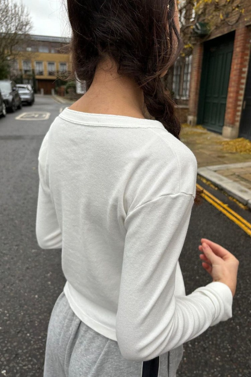 White Brandy Melville Charlie Nantucket Tops | USA 80671-RPFS