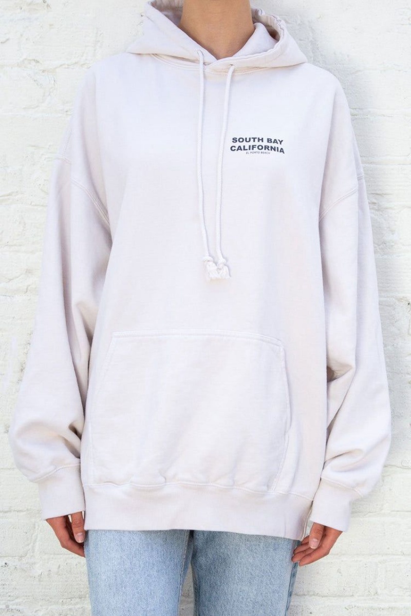 White Brandy Melville Christy South Bay California Hoodie | USA 94582-BNWS