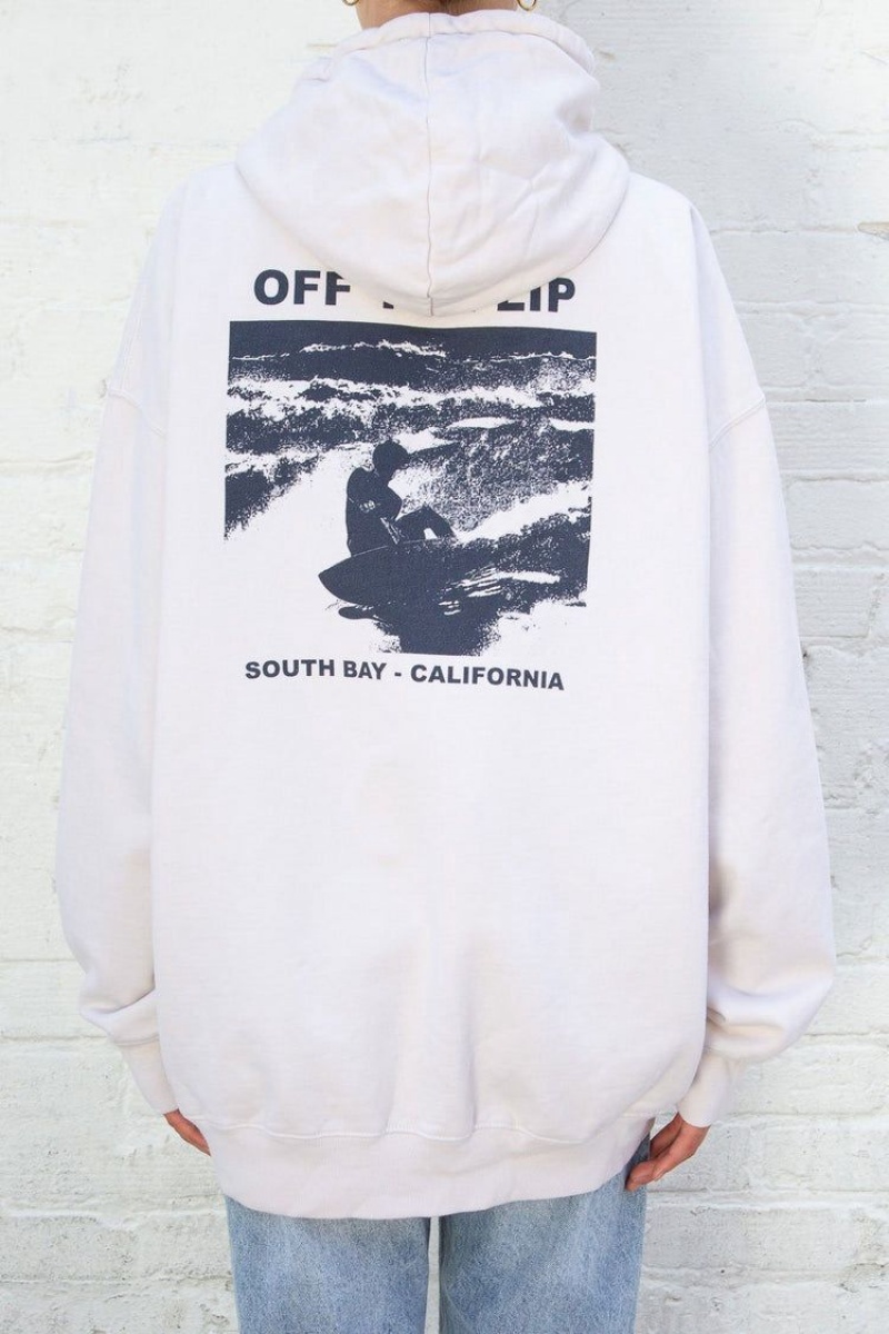 White Brandy Melville Christy South Bay California Hoodie | USA 94582-BNWS