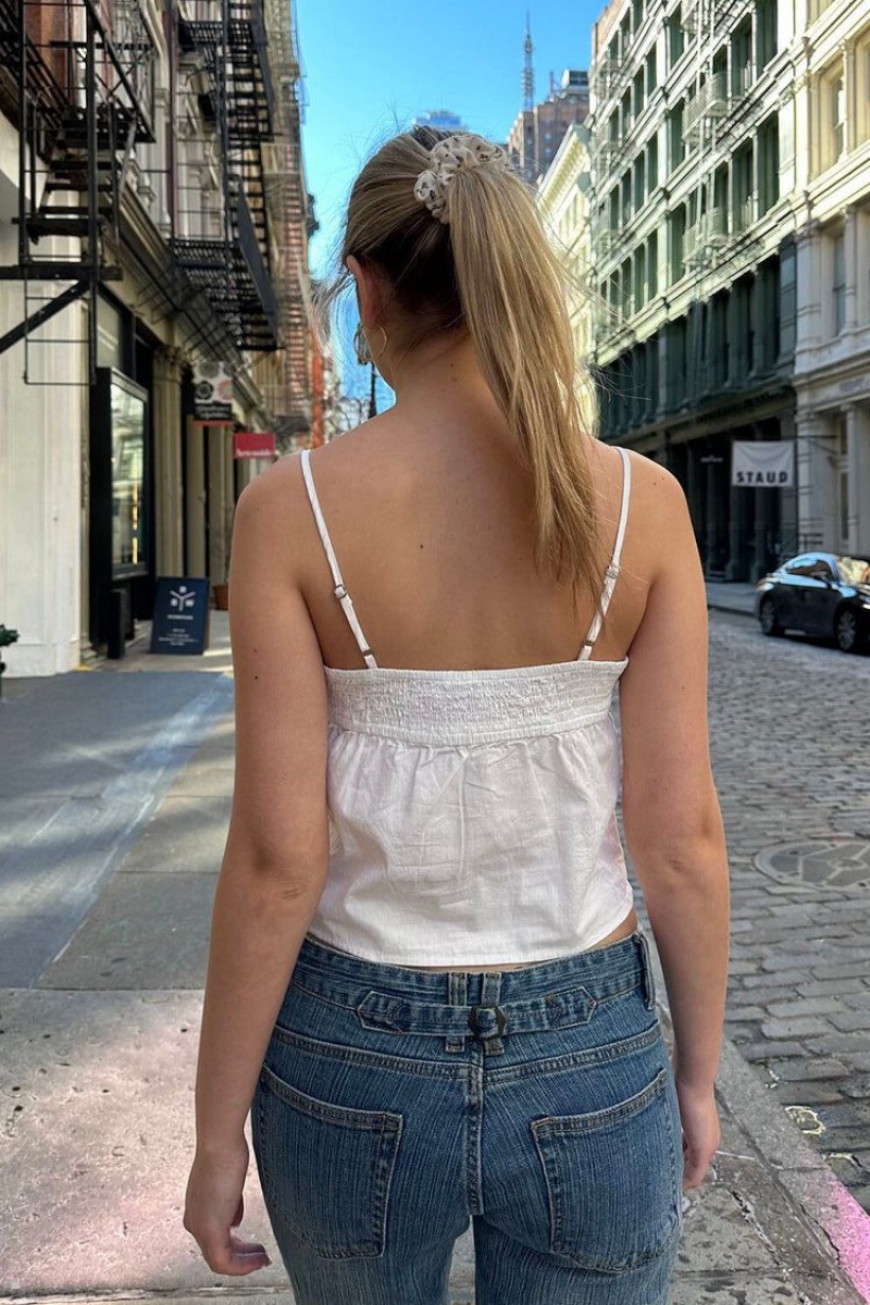 White Brandy Melville Dani Tops | USA 62598-FGMO