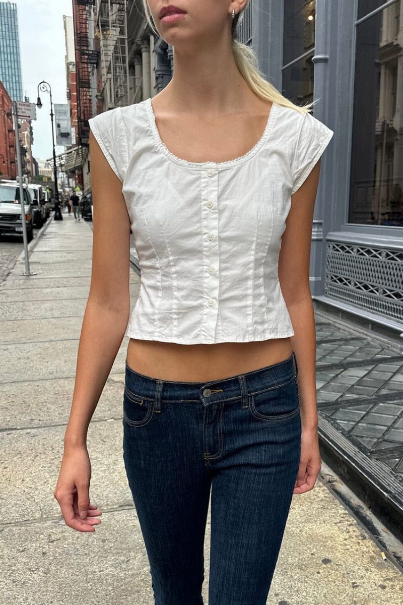 White Brandy Melville Matilda Tops | USA 60139-IRLT