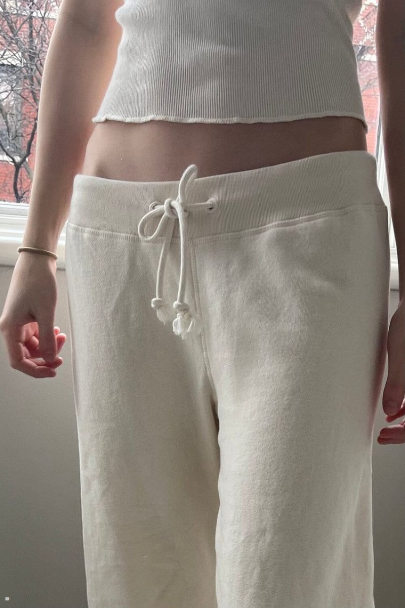 White Brandy Melville Rainey Sweatpants | USA 97514-IFOT