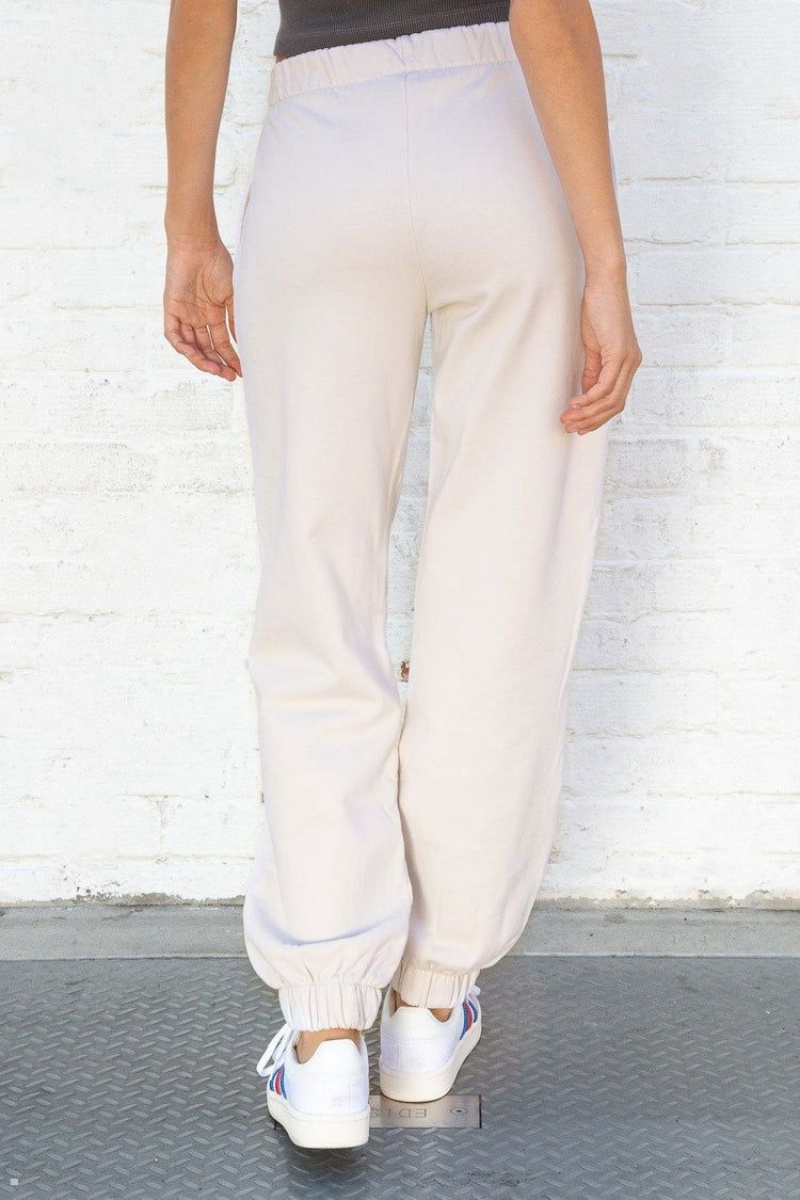 White Brandy Melville Rosa Sweatpants | USA 61539-OFZG